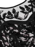 [US Warehouse] Black 1920s Sequin Maxi Flapper Dress