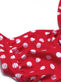 [US Warehouse] Red 1940s Polka Dot Strap One-Piece Swimsuit
