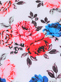 [Plus Size] Retro Floral One-Piece Swimsuit