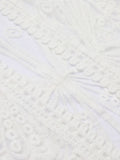 White Butterfly Embroidered Lace Cover Up
