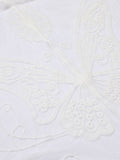 White Butterfly Embroidered Lace Cover Up