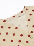 Apricot 1940s Polka Dot Vintage Dress
