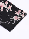 Black Floral V-Neck Vintage Bodysuit
