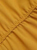 Yellow 1950s Solid Strap Romper