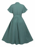 1950s Stripe Swing Vintage Dress