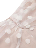 Light Pink 1950s Halter Romper & Polka Dots Skirt