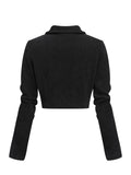 2PCS Red 1950s Strap Dress & Black Crop Jacket
