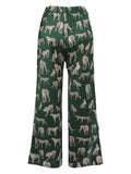Green 2PCS Jaguar One-piece Swimsuit & Pants