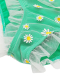 Green Summer Daisy Strap Swimsuit