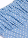 [US Warehouse] Sky Blue 1950s Strap Polka Dot Swing Dress