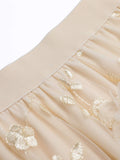 Apricot 1950s Lace Butterfly Solid Skirt