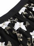 White Butterfly Black Mesh Skirt