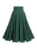 Green 1950s Solid Vintage Skirt
