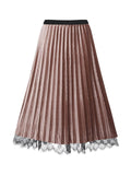 Khaki 1950s Black Mesh Vintage Skirt