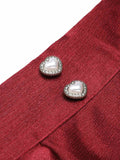 Wine Red 1950s Solid Vintage Skirt