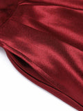 Wine Red 1950s Solid Vintage Skirt