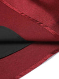 Wine Red 1950s Solid Vintage Skirt