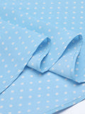 Blue 1950s Polka Dots Bow Swing Dress