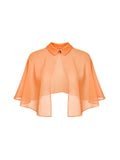 [US Warehouse] Orange 1950s Cape Patchwork Swing Dress