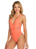 Spaghetti Strap Belt Swimsuit