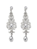 Silver 1920s Bridal Earrings