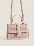 Pink Diamond Contrast Crossbody Small Square Bag