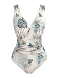 Butterfly Strawberry Print One-Piece Swimsuit