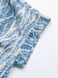 Blue Knot Side Wrap A-line Dress