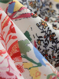 1950s Floral Patchwork Puff Sleeve Dress