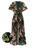 [US Warehouse] Green 1930s Velvet Vintage Jumpsuit