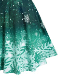 [US Warehouse] Green 1950s Christmas Furry Strap Dress