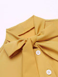 [Pre-Sale] 2PCS Yellow Solid Tops & Khaki Shorts