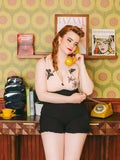Apricot Patchwork Butterfly Lace Romper
