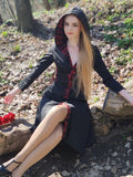 Black 1950s Plaid Hooded Swing Dress