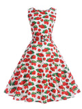 Strawberry Belt Swing Dress