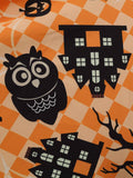 Orange 1950s Plaid Pumpkin Owl Dress