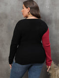 [Plus Size] 1960S V-Neck Cross Sweater With Pearl
