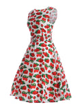 Strawberry Belt Swing Dress