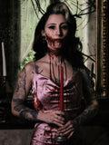Pink 1930s Halloween Blood Fishtail Dress