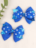 Halloween Bow Sequin Hair Clips