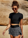 2PCS Retro Black Cut-Out Bikini Set