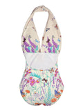 [US Warehouse] Butterfly Halter One-Piece Bikini Set