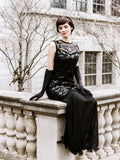 [US Warehouse] Black 1920s Sequin Maxi Flapper Dress