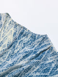 Blue Knot Side Wrap A-line Dress