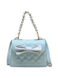 Retro Bowknot Pearl Solid Shoulder Bag