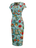 1960s Comics Vintage Pencil Dress