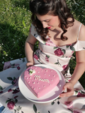 Pink 1950s Floral Spaghetti Strap Dress