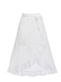 White Retro Ruffles Cover-up