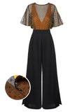Black 1950s Lace Polka Dot Jumpsuit