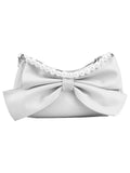 Retro Bowknot Pearl Solid Underarm Bag